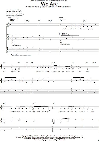open zoom image for We Are - Guitar TAB, New, Main