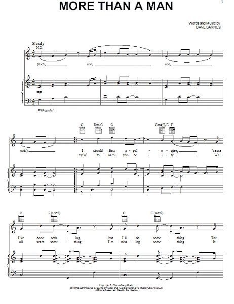 open zoom image for More Than A Man - Piano/Vocal/Guitar, New, Main