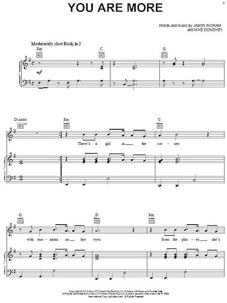 open zoom image for You Are More - Piano/Vocal/Guitar, New, Main