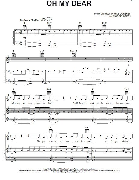open zoom image for Oh My Dear - Piano/Vocal/Guitar, New, Main