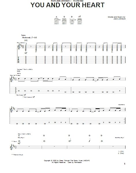 open zoom image for You And Your Heart - Guitar TAB, New, Main