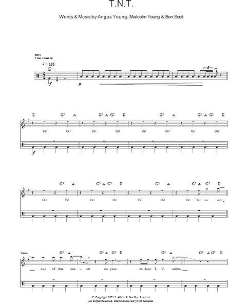 open zoom image for T.N.T. (Drums) - Fake Book, New, Main