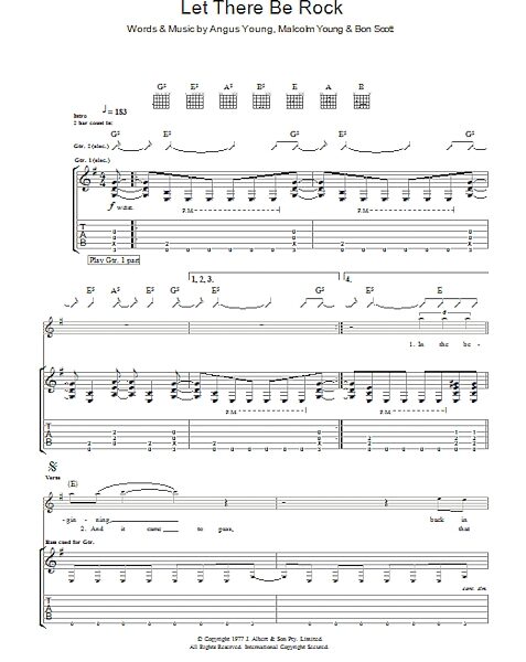 open zoom image for Let There Be Rock - Guitar TAB, New, Main