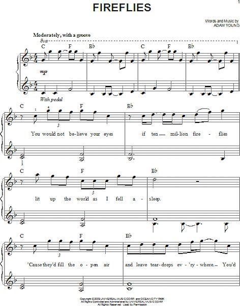 open zoom image for Fireflies - Easy Piano, New, Main