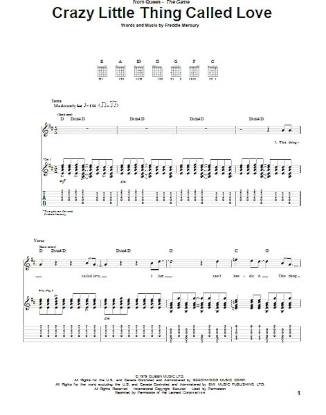 open zoom image for Crazy Little Thing Called Love - Guitar TAB, New, Main