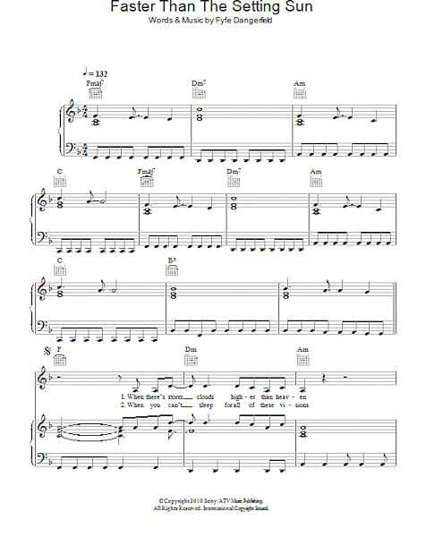 open zoom image for Faster Than The Setting Sun - Piano/Vocal/Guitar, New, Main