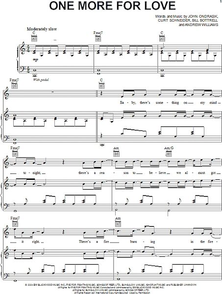 open zoom image for One More For Love - Piano/Vocal/Guitar, New, Main