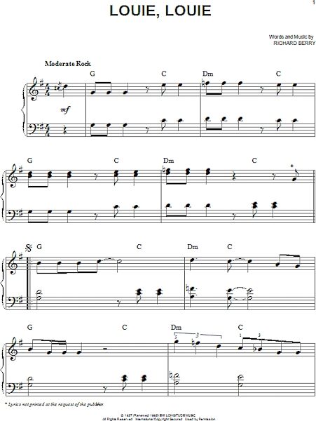 open zoom image for Louie, Louie - Easy Piano, New, Main