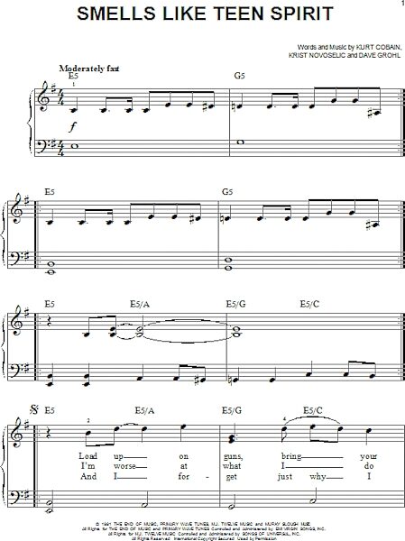 open zoom image for Smells Like Teen Spirit - Easy Piano, New, Main