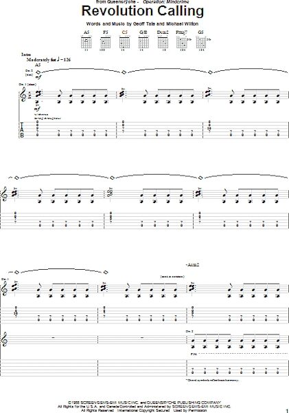 open zoom image for Revolution Calling - Guitar TAB, New, Main