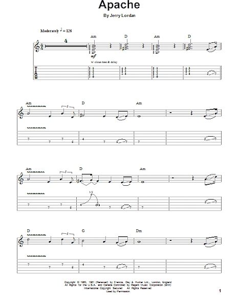 open zoom image for Apache - Guitar Tab Play-Along, New, Main