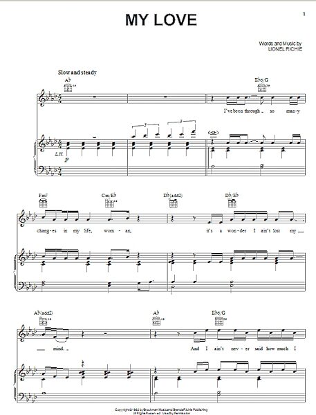 open zoom image for My Love - Piano/Vocal/Guitar, New, Main