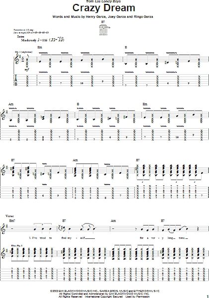 open zoom image for Crazy Dream - Guitar TAB, New, Main