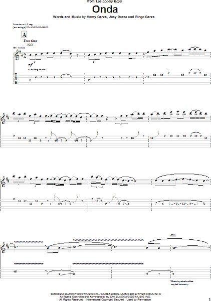 open zoom image for Onda - Guitar TAB, New, Main