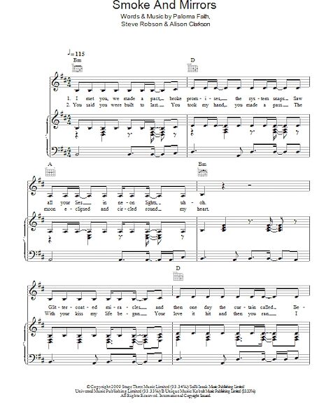 open zoom image for Smoke And Mirrors - Piano/Vocal/Guitar, New, Main