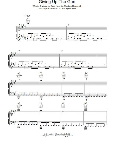 open zoom image for Giving Up The Gun - Piano/Vocal/Guitar, New, Main