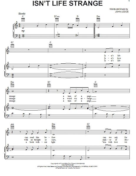open zoom image for Isn't Life Strange - Piano/Vocal/Guitar, New, Main