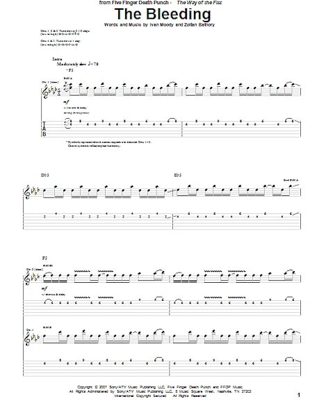 open zoom image for The Bleeding - Guitar TAB, New, Main