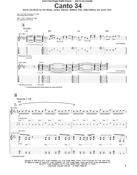 open zoom image for Canto 34 - Guitar TAB, New, Main
