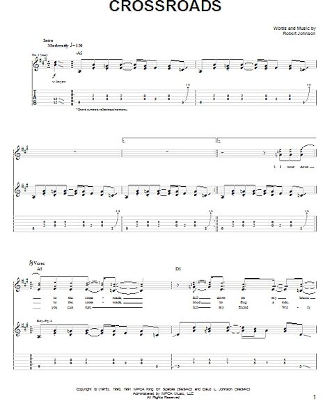 open zoom image for Cross Road Blues (Crossroads) - Easy Guitar, New, Main