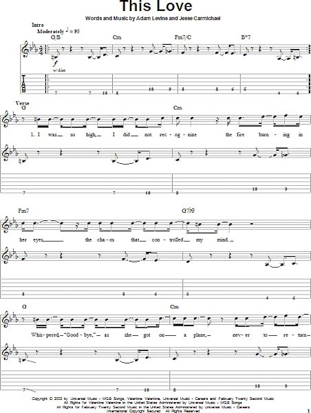 open zoom image for This Love - Guitar Tab Play-Along, New, Main