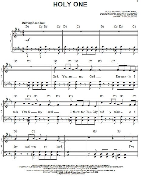 open zoom image for Holy One - Easy Piano, New, Main