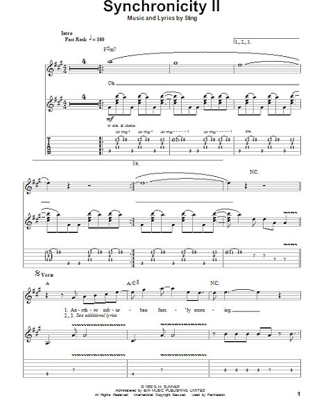 open zoom image for Synchronicity II - Guitar Tab Play-Along, New, Main