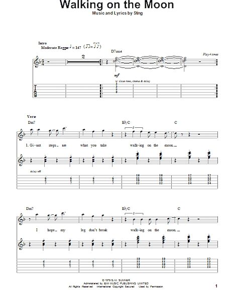 open zoom image for Walking On The Moon - Guitar Tab Play-Along, New, Main