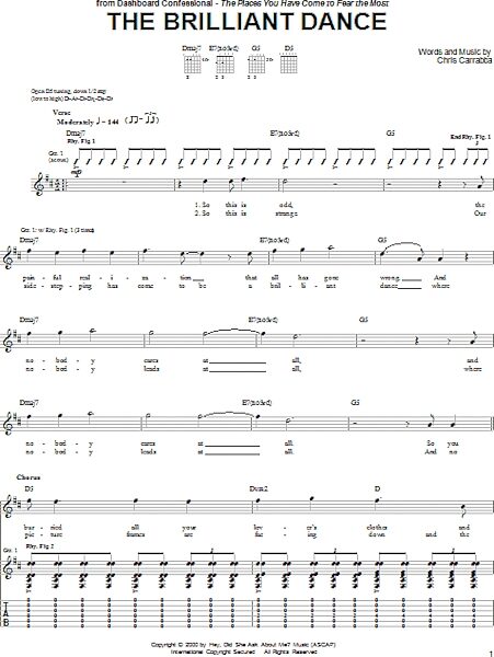 open zoom image for The Brilliant Dance - Guitar TAB, New, Main