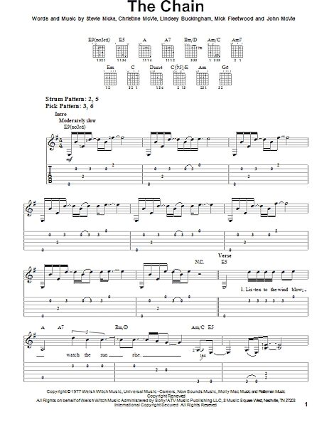 open zoom image for The Chain - Easy Guitar with TAB, New, Main