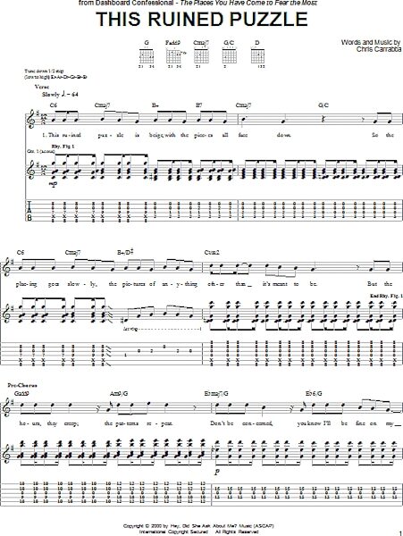 open zoom image for This Ruined Puzzle - Guitar TAB, New, Main