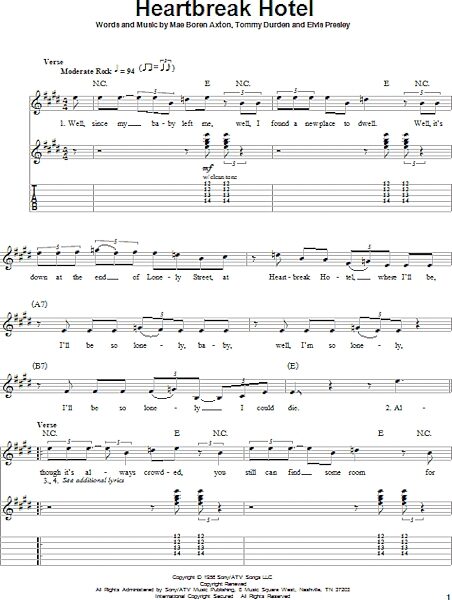 open zoom image for Heartbreak Hotel - Guitar Tab Play-Along, New, Main