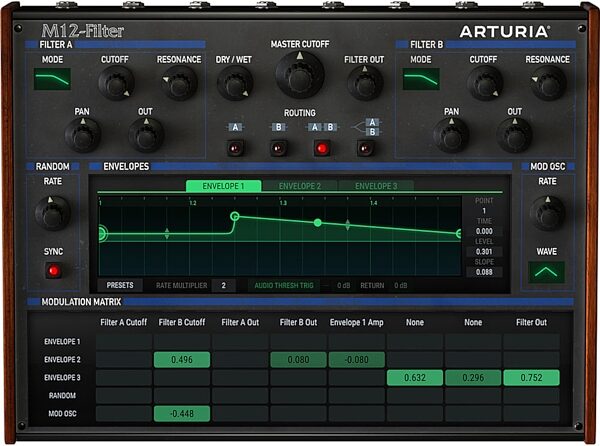 open zoom image for Arturia Filter M12 Effect Software, Digital Download, Action Position Back