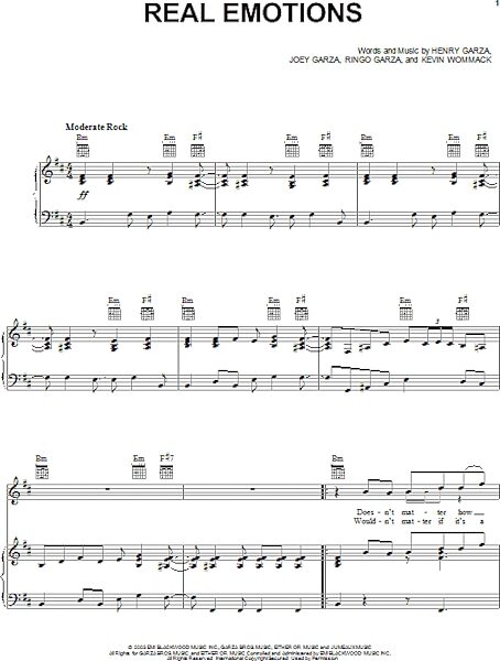 open zoom image for Real Emotions - Piano/Vocal/Guitar, New, Main