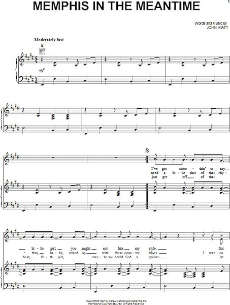 open zoom image for Memphis In The Meantime - Piano/Vocal/Guitar, New, Main