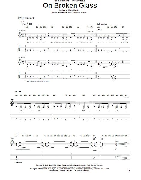 open zoom image for On Broken Glass - Guitar TAB, New, Main