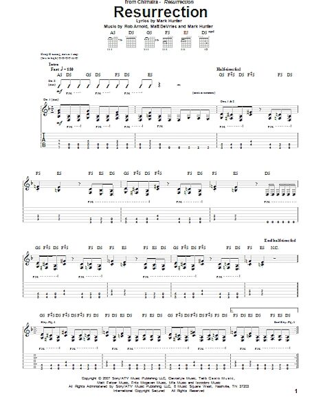 open zoom image for Resurrection - Guitar TAB, New, Main