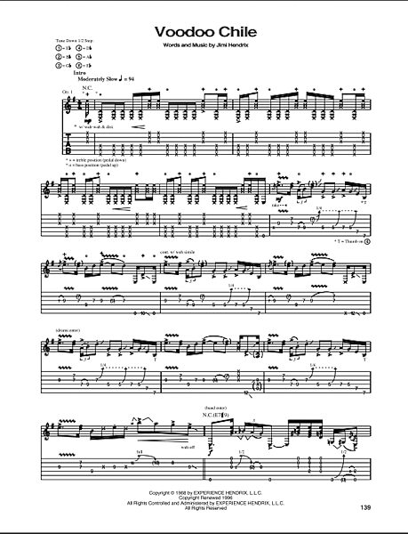 open zoom image for Voodoo Chile - Guitar TAB, New, Main