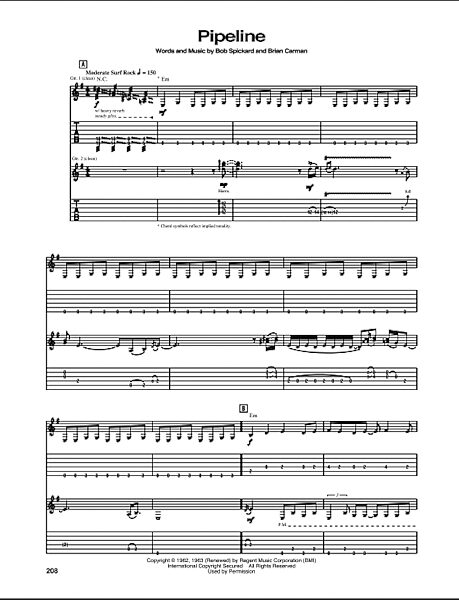 open zoom image for Pipeline - Guitar TAB, New, Main