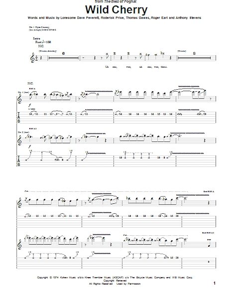 open zoom image for Wild Cherry - Guitar TAB, New, Main