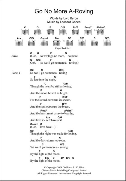 open zoom image for Go No More A-Roving - Guitar Chords/Lyrics, New, Main