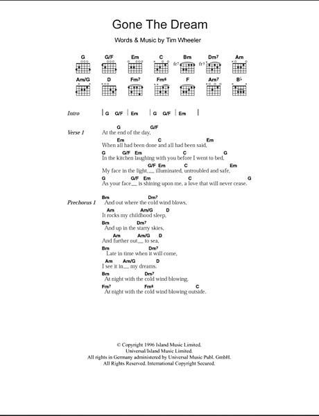 open zoom image for Gone The Dream - Guitar Chords/Lyrics, New, Main