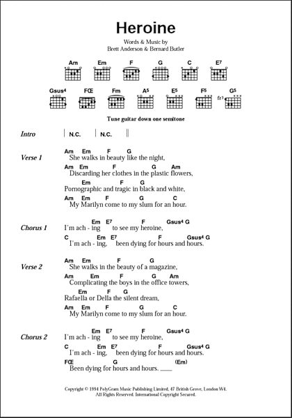open zoom image for Heroine - Guitar Chords/Lyrics, New, Main