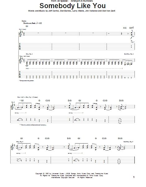 open zoom image for Somebody Like You - Guitar TAB, New, Main