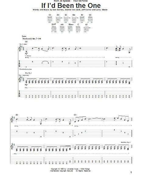 open zoom image for If I'd Been The One - Guitar TAB, New, Main