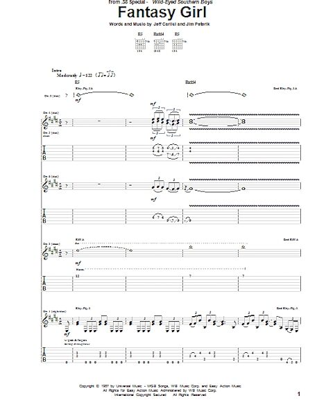 open zoom image for Fantasy Girl - Guitar TAB, New, Main