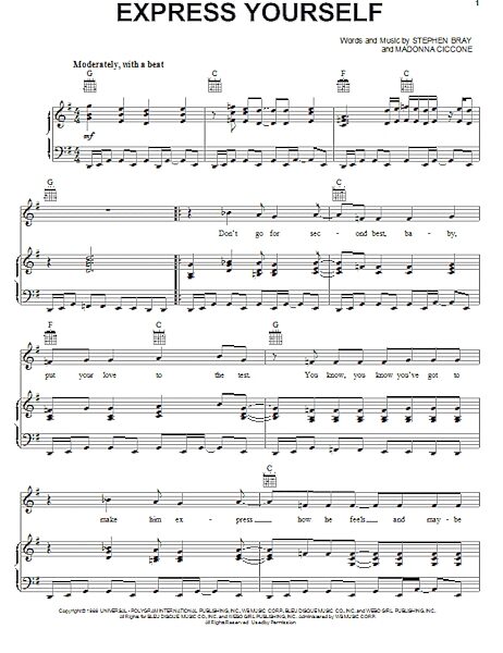 open zoom image for Express Yourself - Piano/Vocal/Guitar, New, Main