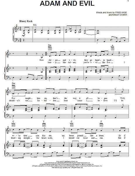 open zoom image for Adam And Evil - Piano/Vocal/Guitar, New, Main