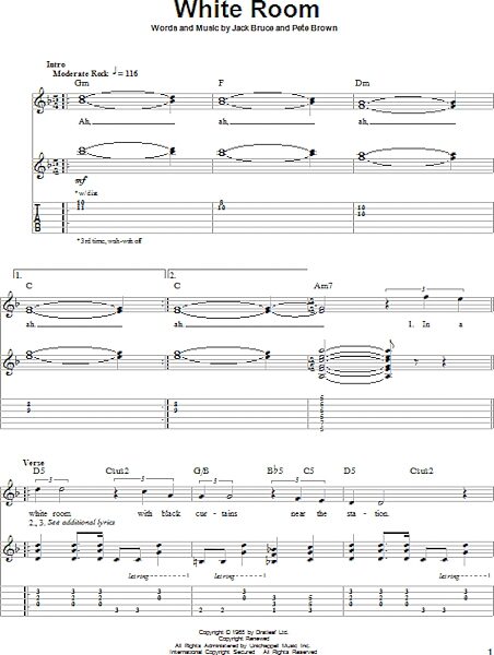 open zoom image for White Room - Guitar Tab Play-Along, New, Main