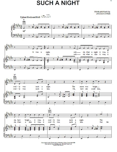 open zoom image for Such A Night - Piano/Vocal/Guitar, New, Main